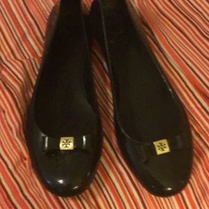 Tory Burch black jelly flats